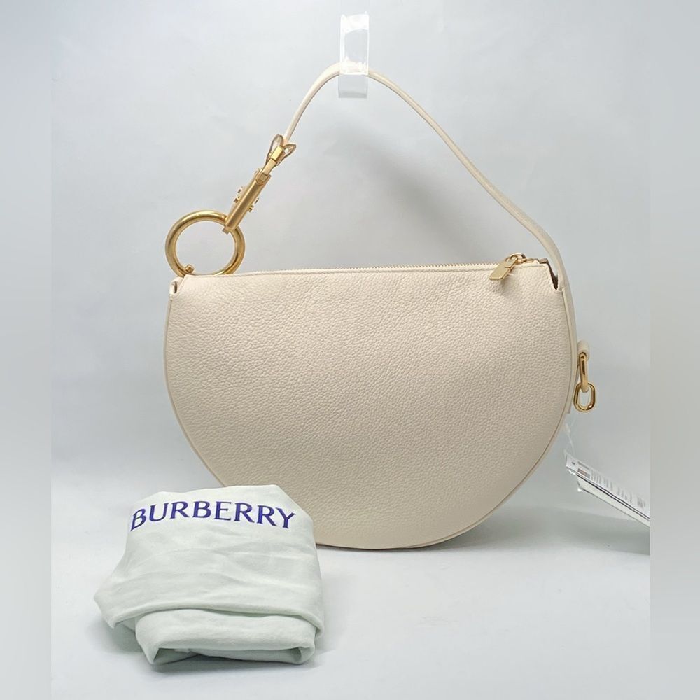 Burberry Ivory Leather Knight Arc Handbag